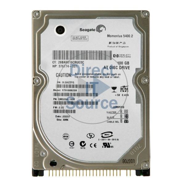 HP 376774-001 - 100GB 5.4K IDE 2.5" Hard Drive