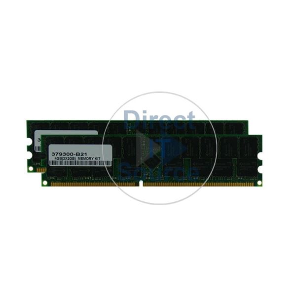 HP 379300-B21 - 4GB 2x2GB DDR PC-3200 ECC Registered Memory