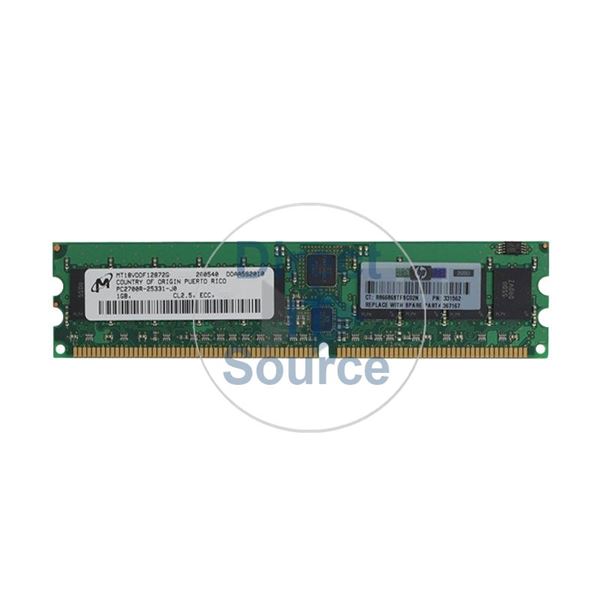 HP 384705-551 - 1GB DDR2 PC2-5300 ECC Unbuffered 240-Pins Memory