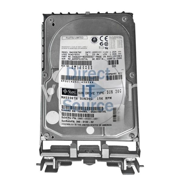 Sun 390-0132-02 - 36.4GB 15K Ultra-320 SCSI 3.5Inch Hard Drive