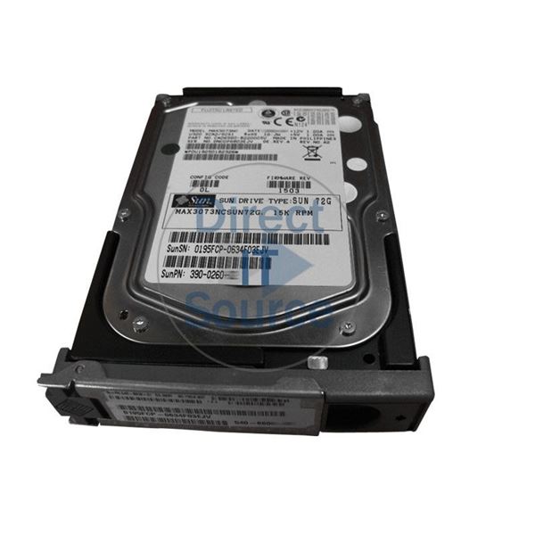 Sun 390-0260 - 73GB 15K Ultra-320 SCSI 3.5" Hard Drive