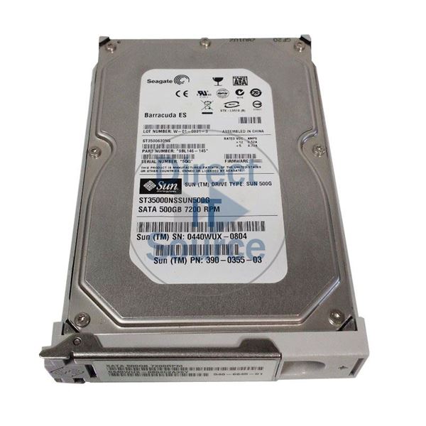 Sun 390-0355-03 - 500GB 7.2K SATA 3.5Inch Hard Drive