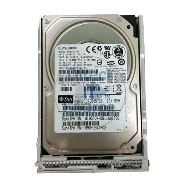 Sun 390-0374-02 - 73GB 10K SAS 2.5" Hard Drive