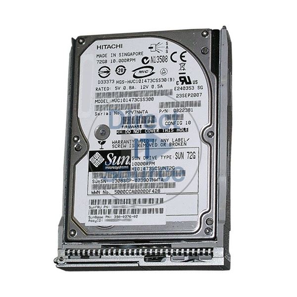 Sun 390-0376-02 - 73GB 10K SAS 3.0Gbps 2.5" Hard Drive