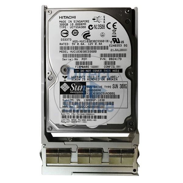 Sun 390-0451-03 - 300GB 10K SAS 2.5" Hard Drive