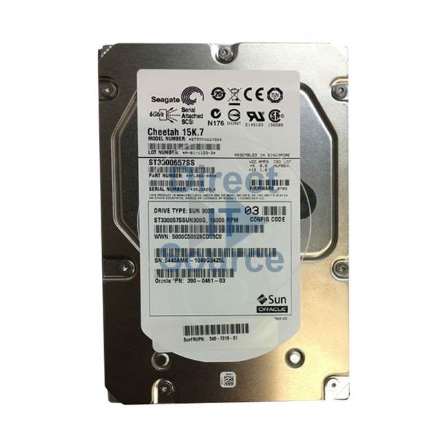 390-0461-03 Sun - 300GB 15K SAS 3.5" Cache Hard Drive