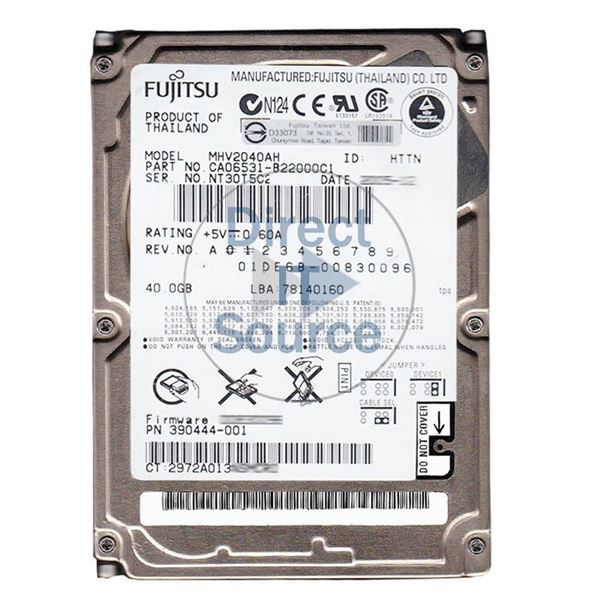 HP 390444-001 - 40GB 5.4K IDE 2.5" Hard Drive
