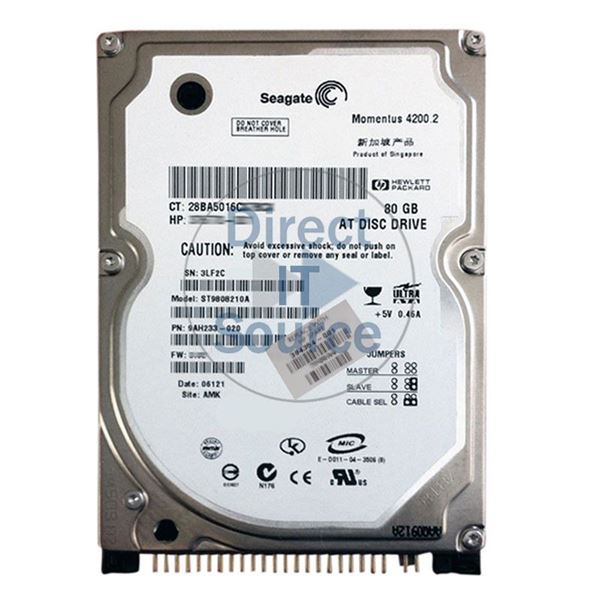 HP 394354-001 - 80GB 4.2K IDE 2.5" 8MB Cache Hard Drive