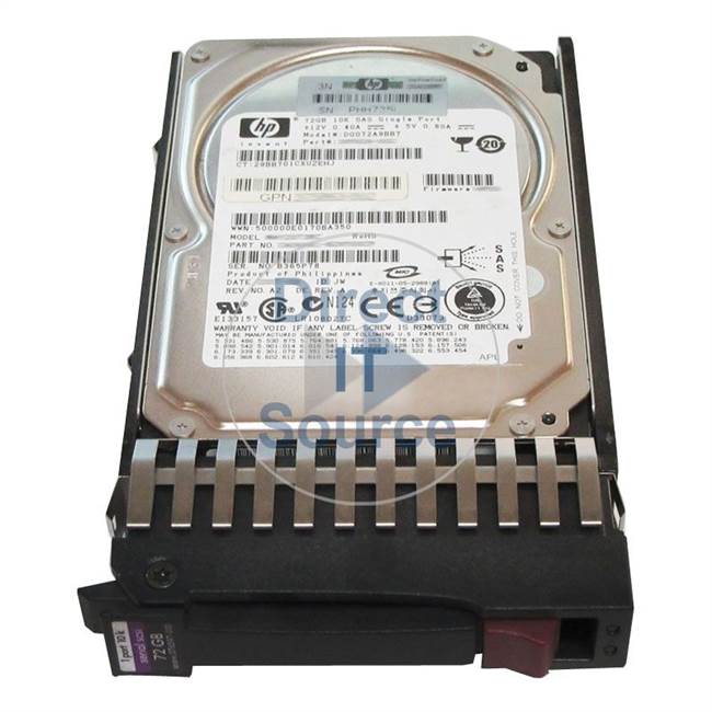 HP 395294-001 - 72GB 10K SAS 3.0Gbps 2.5" Hard Drive