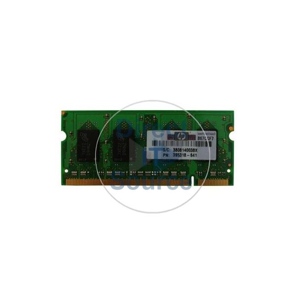HP 395318-641 - 1GB DDR2 PC2-5300 Non-ECC Unbuffered 200-Pins Memory