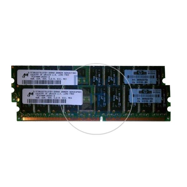 HP 395409-B21 - 8GB 2x4GB DDR PC-2700 ECC Registered Memory