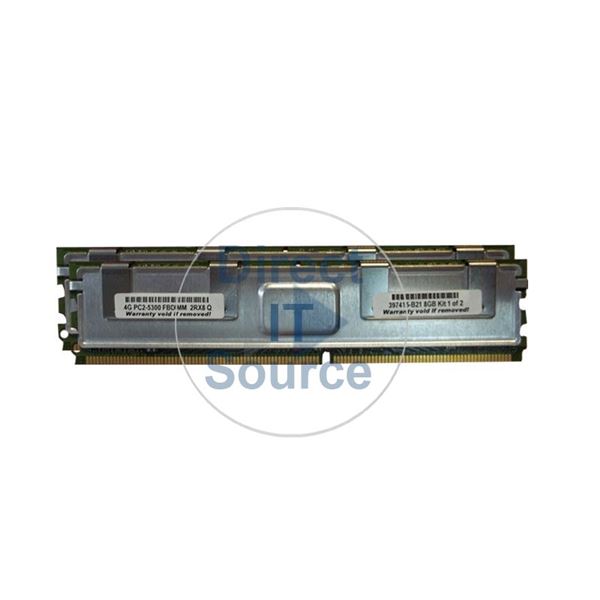 HP 397415-B21 - 8GB 2x4GB DDR2 PC2-5300 ECC Fully Buffered 240-Pins Memory