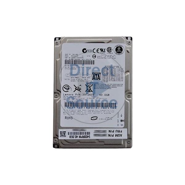 Lenovo 39T2608 - 40GB 5.4K SATA 2.5" Hard Drive