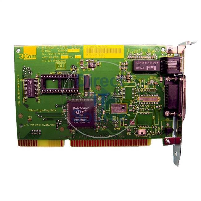 3Com 3C509B-TP - Etherlink III Ethernet 10MBPS RJ-45 AUI ISA Adapter