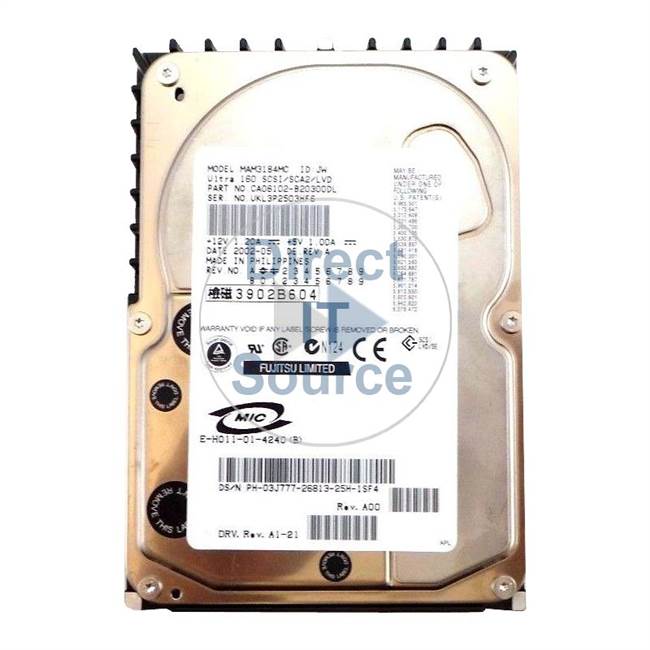 Dell 3J777 - 18.2GB 15000RPM 3.5Inch 80Pin SCSI Hard Drive