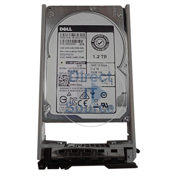 Dell 3P048 - 1.2TB 10K SAS 12.0Gbps 2.5" Hard Drive