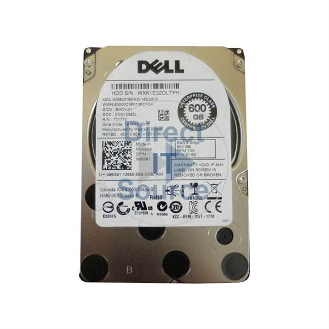 Dell 400-24508 - 600GB 10 SAS 12Gbps 2.5Inch Cache Hard Drive