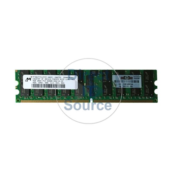 HP 413388-001 - 4GB DDR2 PC2-3200 ECC Registered Memory
