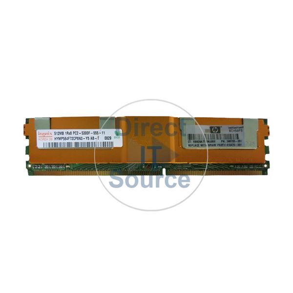 HP 416470-001 - 512MB DDR2 PC2-5300 ECC Fully Buffered 240-Pins Memory