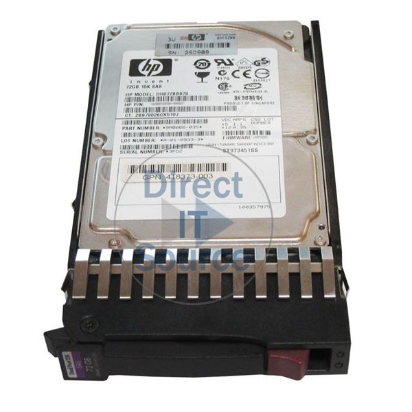 HP 418373-003 - 72GB 15K SAS 3.0Gbps 2.5" Hard Drive