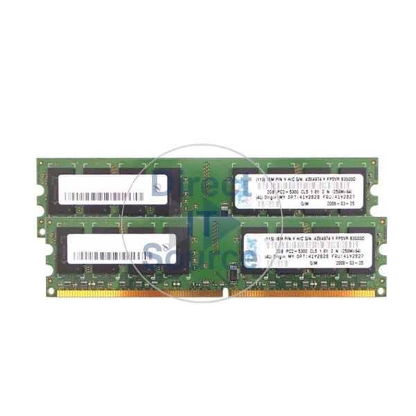IBM 41Y2828 - 4GB 2x2GB DDR2 PC2-5300 Non-ECC Unbuffered Memory