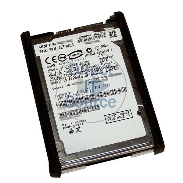 Lenovo 42T1403 - 100GB 7.2K SATA 2.5" Hard Drive