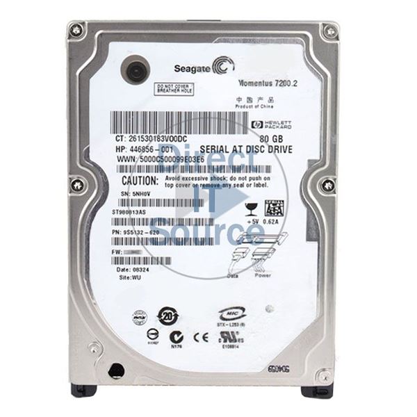 HP 446856-001 - 80GB 7.2K SATA 2.5" Hard Drive