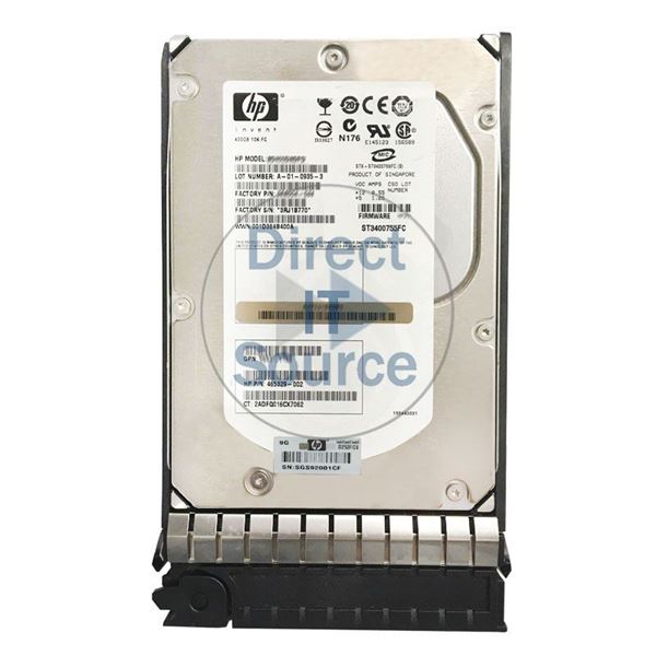 HP 465329-002 - 400GB 10K Fibre Channel 3.5" Hard Drive