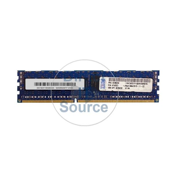 IBM 47J0221 - 8GB DDR3 PC3-14900 ECC Registered 240-Pins Memory