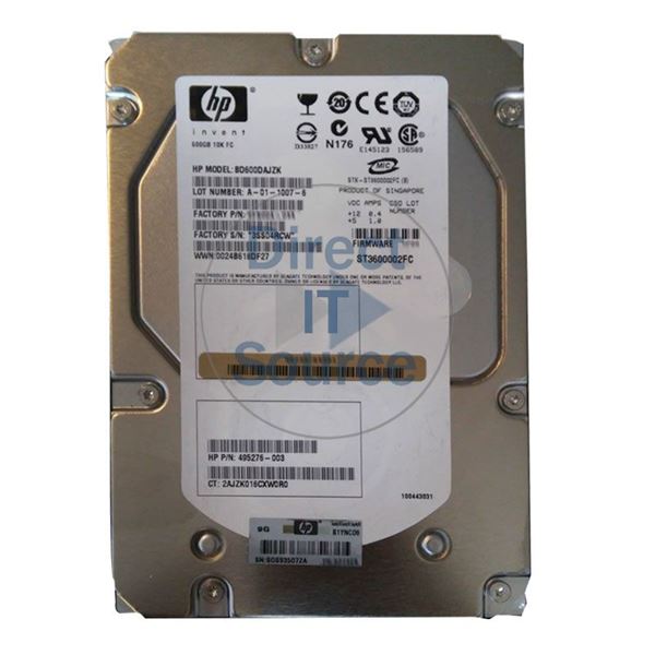 HP 495276-003 - 600GB 10K Fibre Channel 3.5" Hard Drive