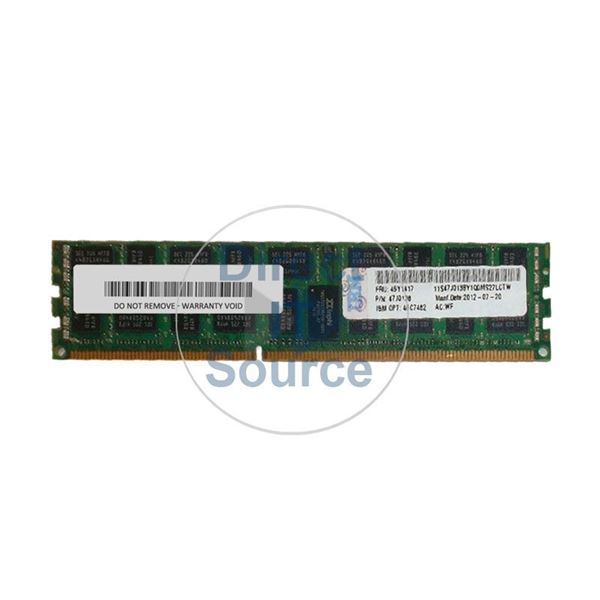 IBM 49Y1417 - 8GB DDR3 PC3-8500 ECC Registered 240-Pins Memory