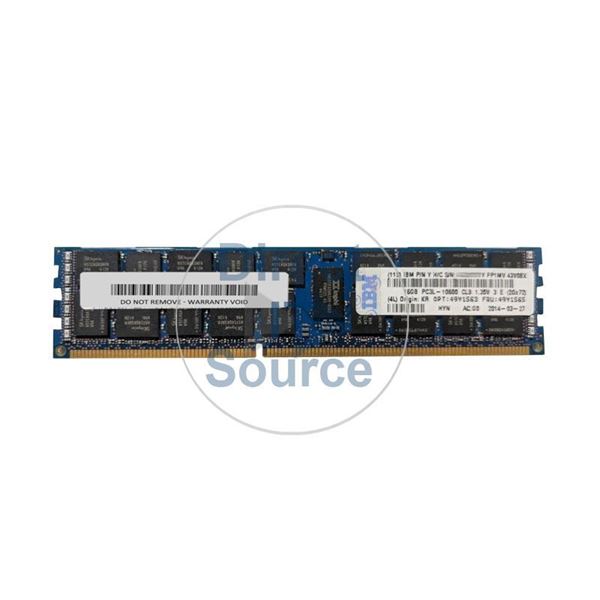 IBM 49Y1565 - 16GB DDR3 PC3-10600 ECC Registered 240-Pins Memory