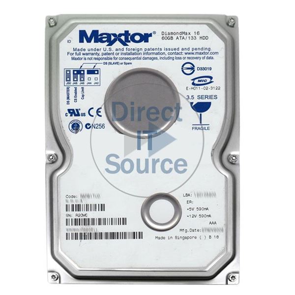 Maxtor 4R060J0 - 60GB 5.4K ATA/133 3.5" 2MB Cache Hard Drive