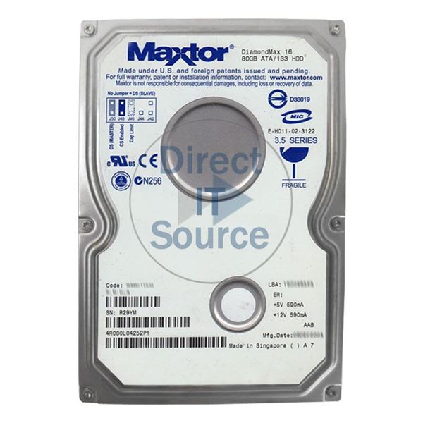 Maxtor 4R080L0-4252P1 - 80GB 5.4K ATA/133 3.5" 2MB Cache Hard Drive