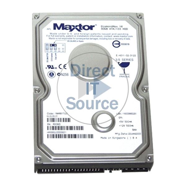 Maxtor 4R080L0-6214L1 - 80GB 5.4K ATA/133 3.5" 2MB Cache Hard Drive