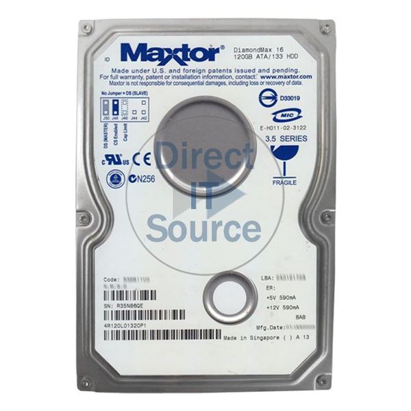 Maxtor 4R120L0-1320P1 - 120GB 5.4K ATA/133 3.5" 2MB Cache Hard Drive