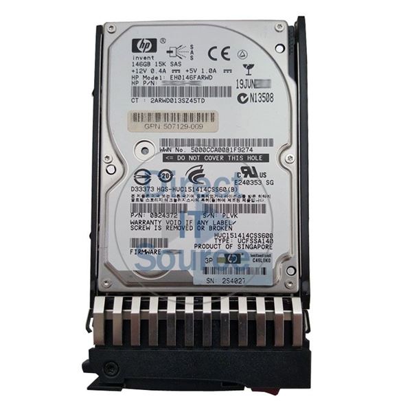 HP 507129-009 - 146GB 15K SAS 6.0Gbps 2.5" Hard Drive