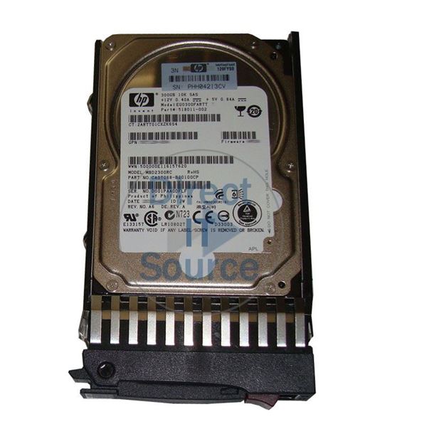 HP 518011-002 - 300GB 10K SAS 6.0Gbps 2.5" Hard Drive