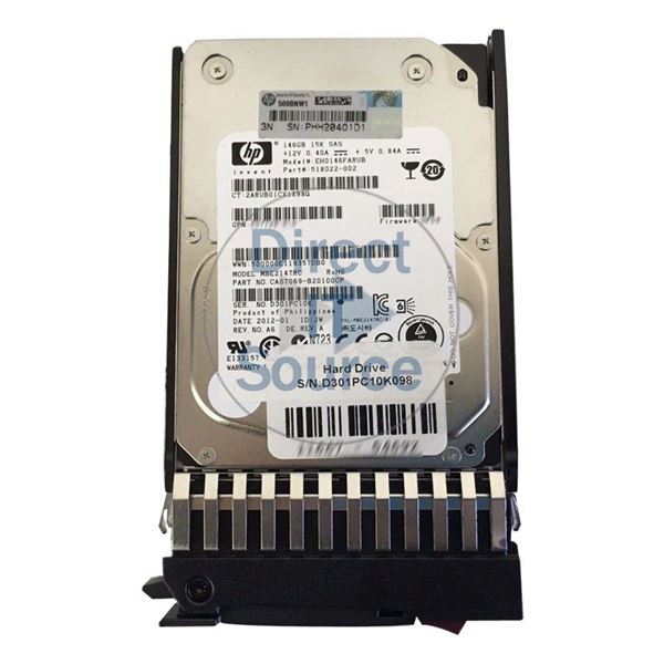 HP 518022-002 - 146GB 15K SAS 6.0Gbps 2.5" Hard Drive