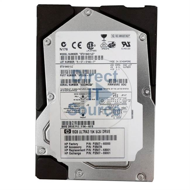 HP 5184-4813 - 18GB 15000RPM 3.5Inch SCSI 80Pin Hard Drive