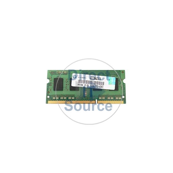 HP 536722-641 - 1GB DDR3 PC3-10600 NON-ECC UNBUFFERED 204 Pins Memory