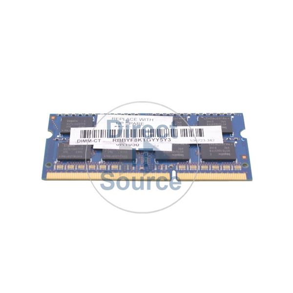 HP 536723-342 - 2GB DDR3 PC3-10600 204-Pins Memory