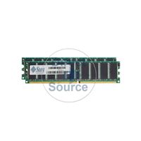 Sun 540-6836 - 2GB 2x1GB DDR PC-3200 ECC Registered Memory