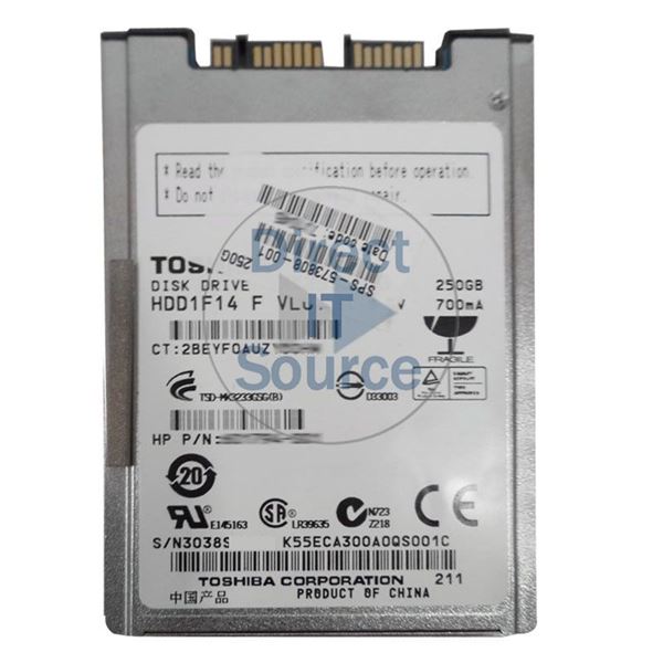 HP 573808-001 - 250GB 5.4K SATA 1.8" Hard Drive
