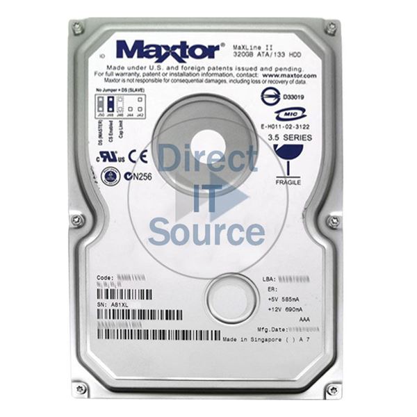 Maxtor 5A320J0 - 320GB 5.4K ATA/133 3.5" 2MB Cache Hard Drive