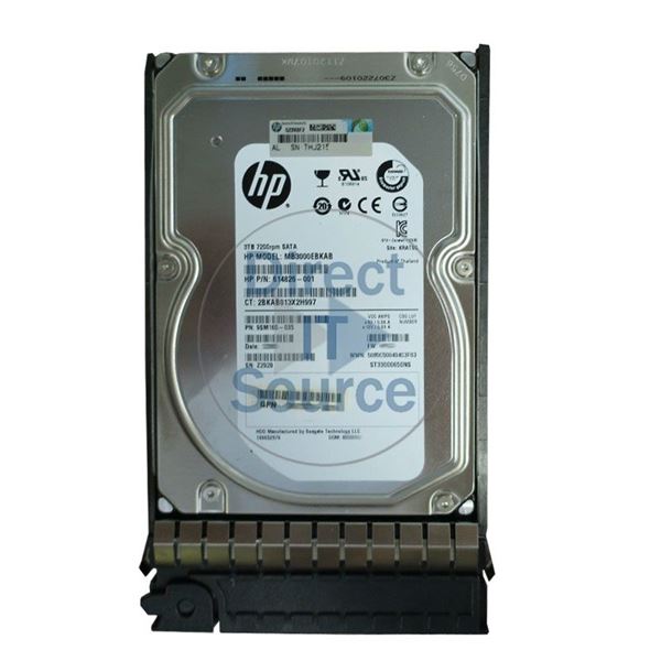 HP 614826-001 - 3TB 7.2K SATA 3.0Gbps 3.5" Hard Drive