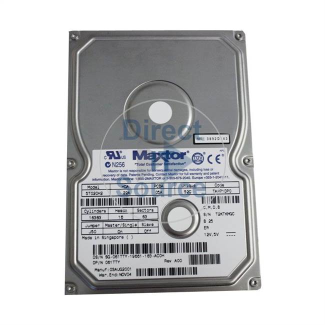 Dell 61TTY - 20GB 7200RPM 3.5Inch Hard Drive