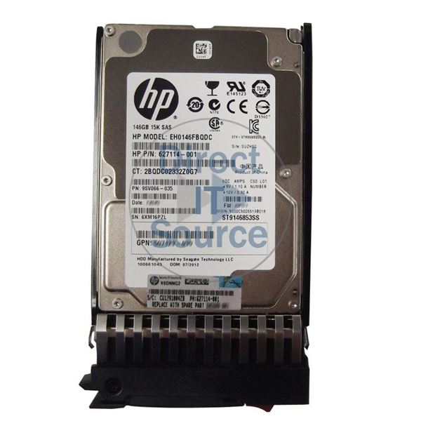 HP 627114-001 - 146GB 15K SAS 6.0Gbps 2.5" Hard Drive