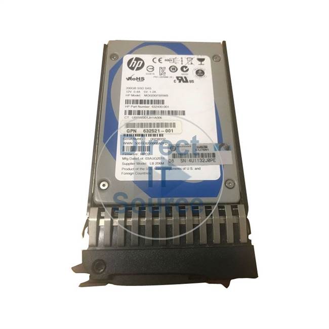 HP 632521-002 - 200GB SAS 2.5" SSD