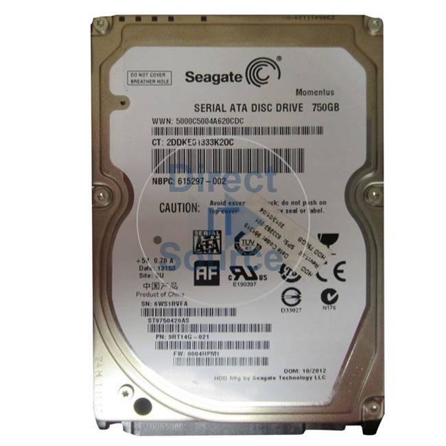 HP 633252-001 - 750GB 7200RPM 2.5Inch SATA Hard Drive